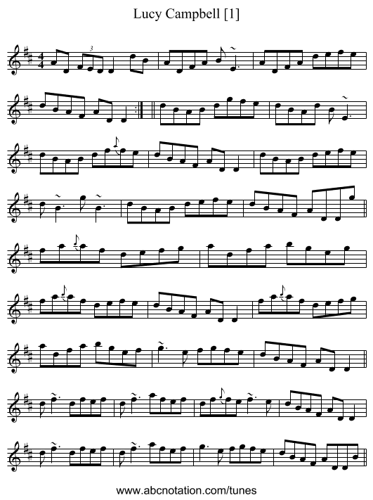 Lucy Campbell [1] - staff notation