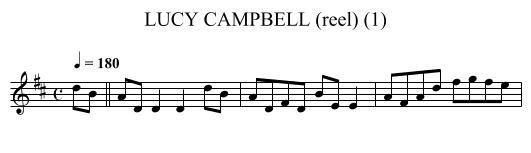 LUCY CAMPBELL (reel) (1) - staff notation
