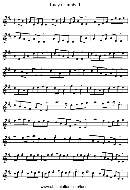 Lucy Campbell - staff notation