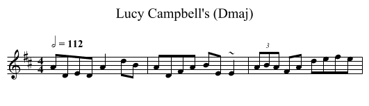 Lucy Campbell's (Dmaj) - staff notation