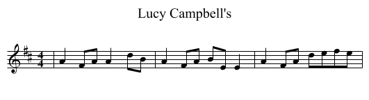 Lucy Campbell's - staff notation
