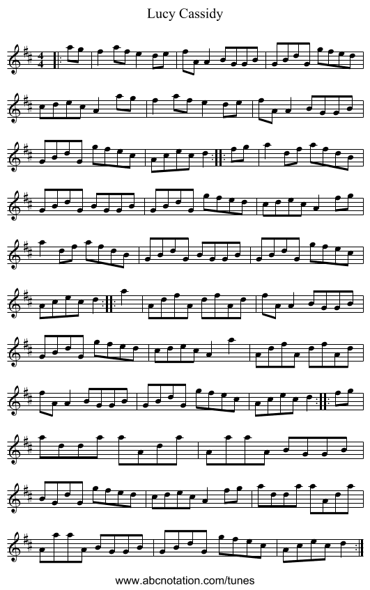Lucy Cassidy - staff notation