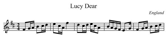 Lucy Dear - staff notation