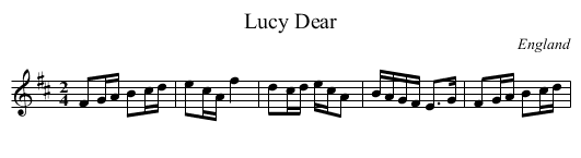 Lucy Dear - staff notation