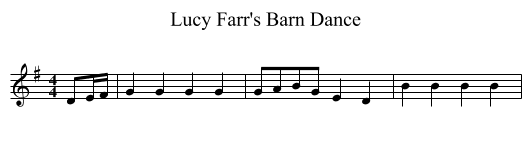 Lucy Farr's Barn Dance - staff notation