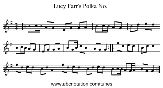 Lucy Farr's Polka No.1 - staff notation
