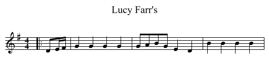 Lucy Farr's - staff notation