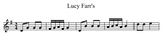 Lucy Farr's - staff notation
