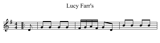 Lucy Farr's - staff notation