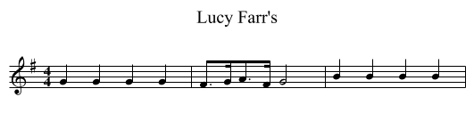 Lucy Farr's - staff notation