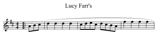 Lucy Farr's - staff notation