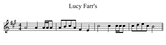 Lucy Farr's - staff notation