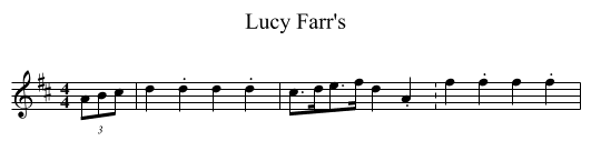 Lucy Farr's - staff notation