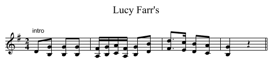 Lucy Farr's - staff notation
