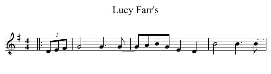 Lucy Farr's - staff notation