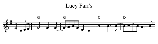 Lucy Farr's - staff notation