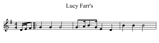 Lucy Farr's - staff notation