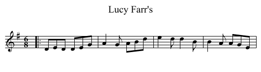 Lucy Farr's - staff notation