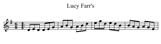Lucy Farr's - staff notation