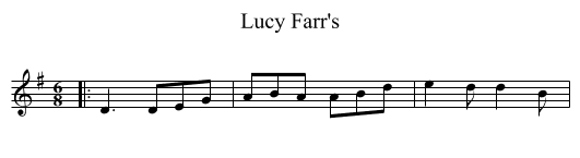 Lucy Farr's - staff notation