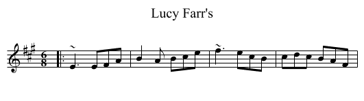 Lucy Farr's - staff notation