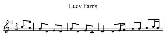 Lucy Farr's - staff notation
