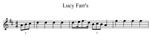 Lucy Farr's - staff notation