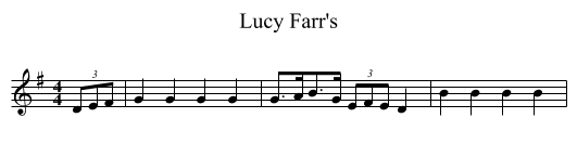 Lucy Farr's - staff notation