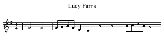Lucy Farr's - staff notation