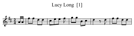 Lucy Long  [1] - staff notation