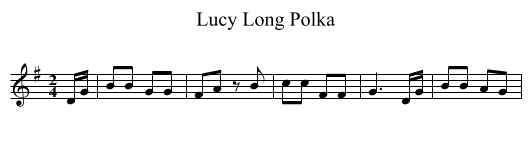 Lucy Long Polka - staff notation