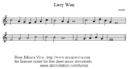 Lucy Wan - staff notation