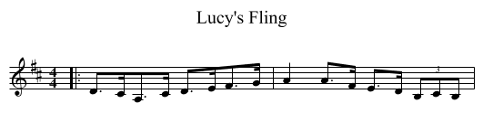 Lucy's Fling - staff notation