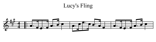 Lucy's Fling - staff notation