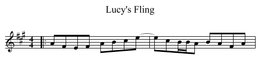 Lucy's Fling - staff notation