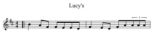 Lucy's - staff notation