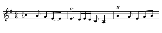 Lude's Supper - staff notation