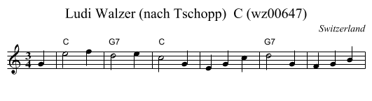 Ludi Walzer (nach Tschopp)  C (wz00647) - staff notation