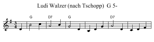 Ludi Walzer (nach Tschopp)  G 5- - staff notation