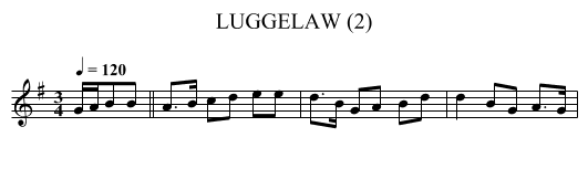 LUGGELAW (2) - staff notation