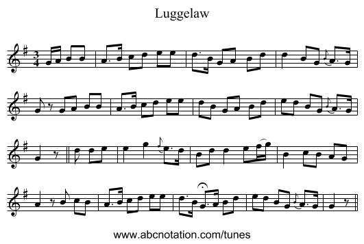 Luggelaw - staff notation