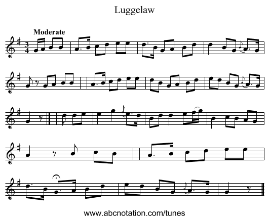 Luggelaw - staff notation