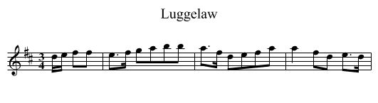 Luggelaw - staff notation