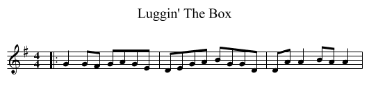 Luggin' The Box - staff notation