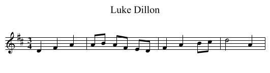 Luke Dillon - staff notation