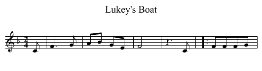Lukey's Boat - staff notation