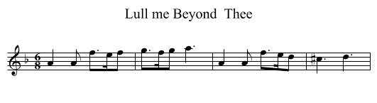 Lull me Beyond  Thee - staff notation