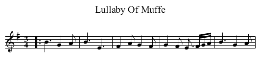 Lullaby Of Muffe - staff notation