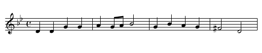 Lullaby - staff notation