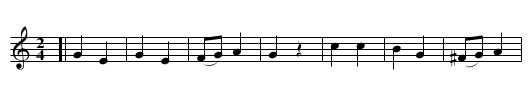Lullaby - staff notation